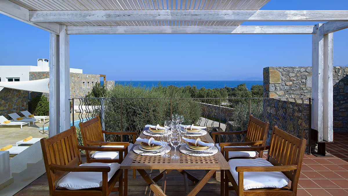 Olives House 4Bedroom Villa Private Pool Sea Front View